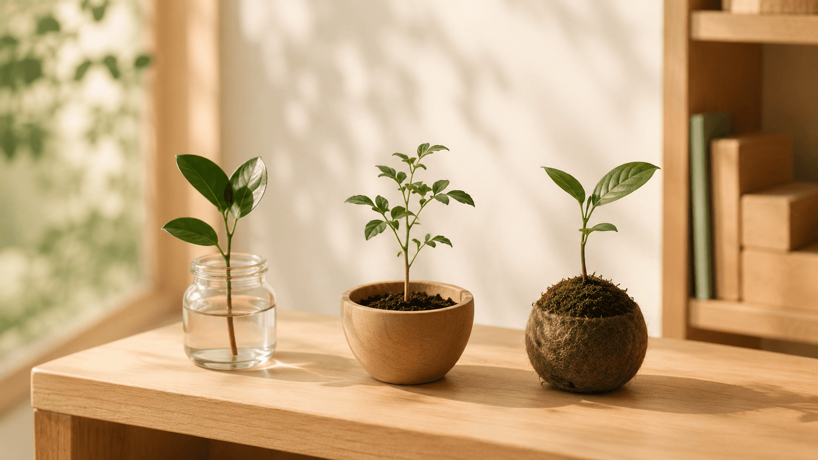 Trois jeunes plantes symbolisant l’ouverture d’une troisième classe